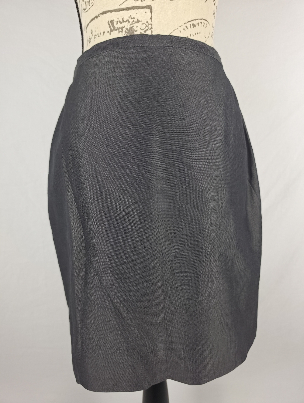 Vintage Ann Taylor Made in USA Charcoal Grey Cotton Pencil Skirt - Size 6
